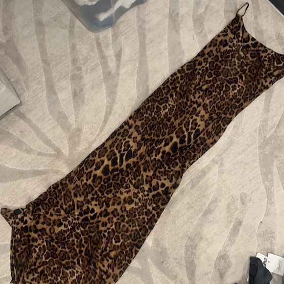 Sheer Maxi Leopard Print dress - Picture 1 of 3